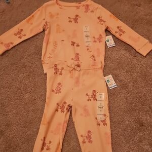 Garanimals Orange Dinosaur Pajama Set